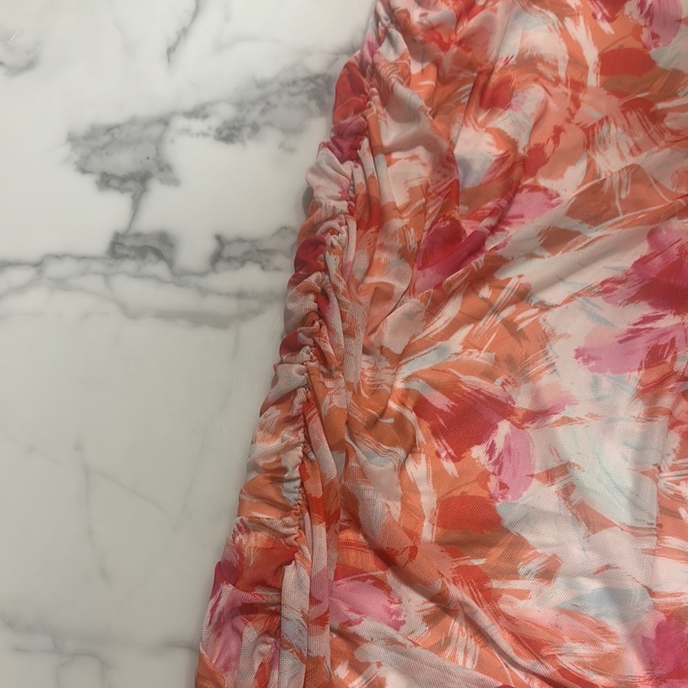BCBG Vibrant Pink and Orange Mini Dress - Picture 5 of 15